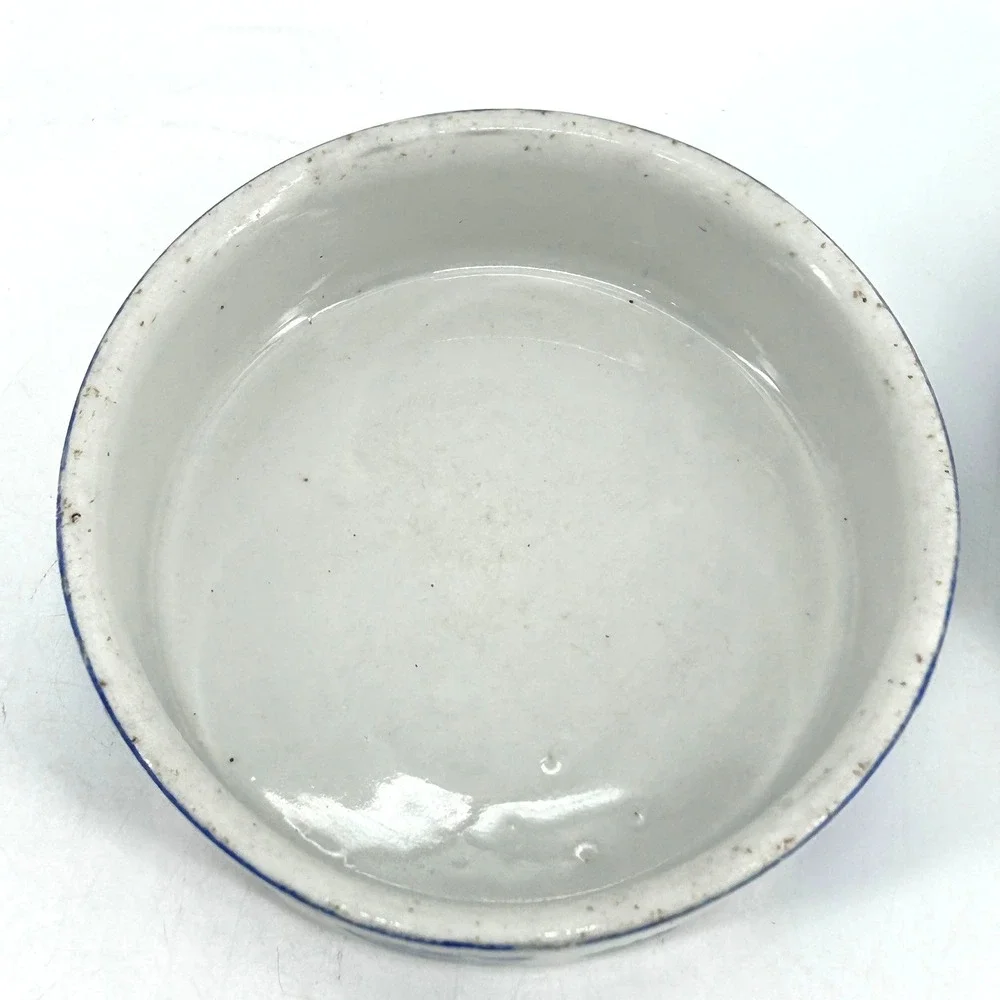 VTG Hall Blue Willow Transferware Covered Dish Round Pagoda Chinoiserie Blue